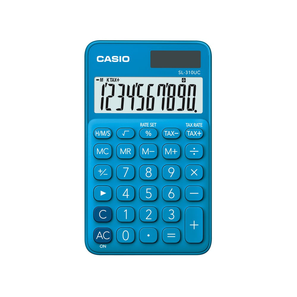 Calculator portabil 10 digits Casio SL-310UC albastru Casio imagine 2022 depozituldepapetarie.ro