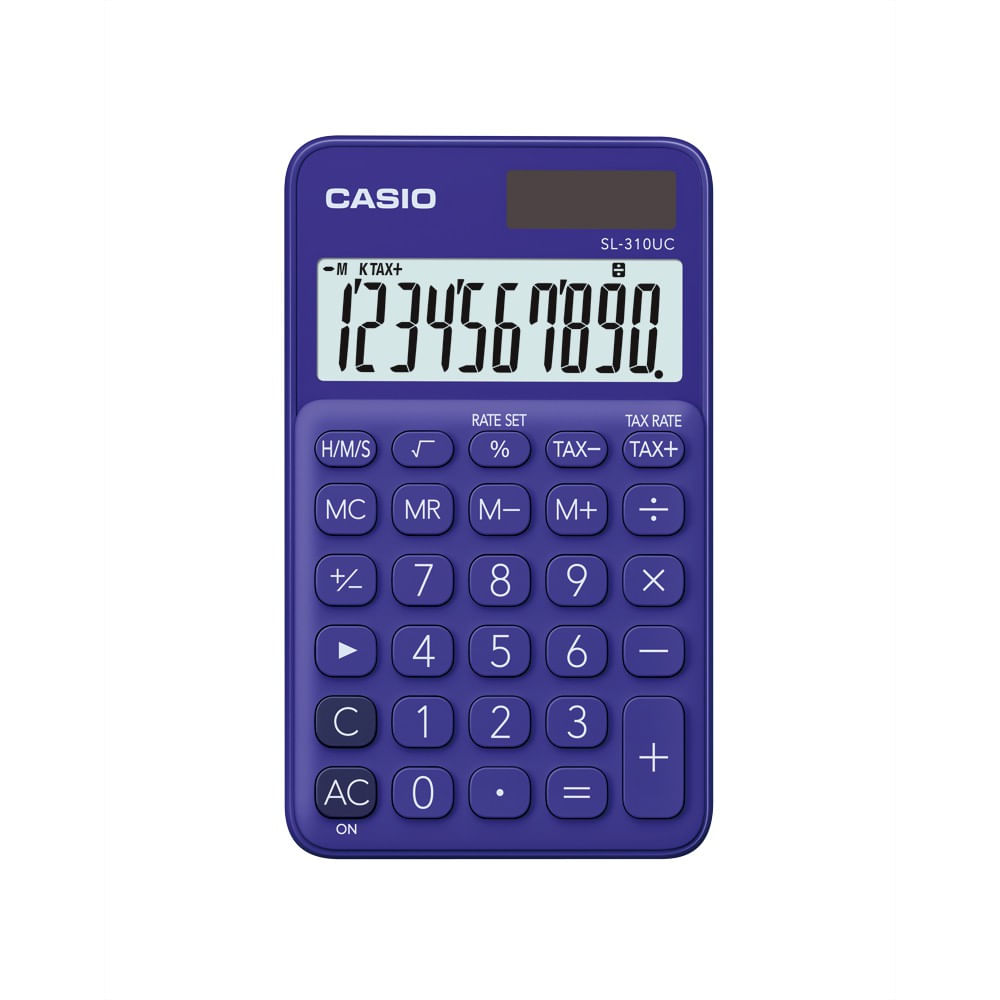 Calculator portabil Casio SL-310UC, 10 digits, violet Casio imagine 2022 depozituldepapetarie.ro