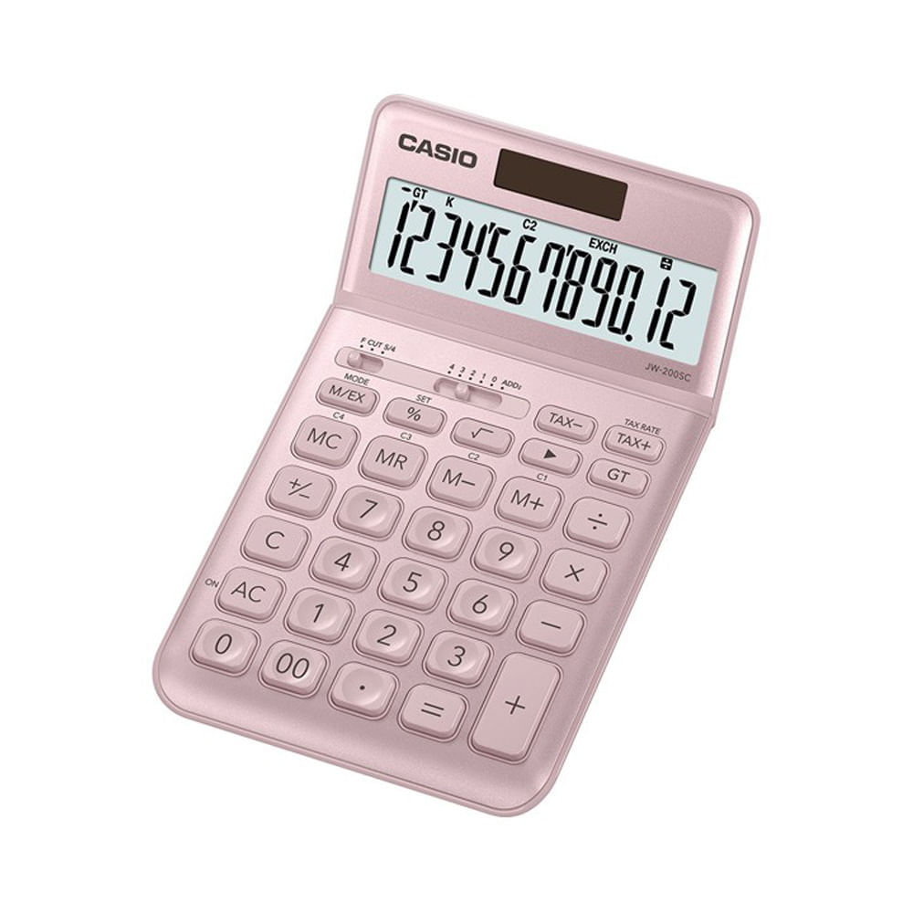 Calculator de birou 12 digits Casio JW-200SC roz