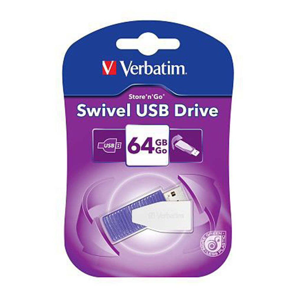 Memorie stick verbatim store'n'go swivel, 64 gb