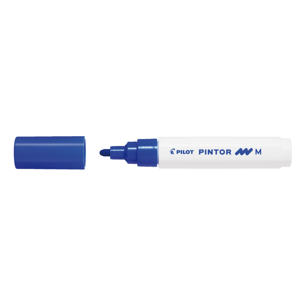 Marker cu vopsea Pilot Pintor M diverse culori 1.4 mm varf rotund Marker cu vopsea Pilot Pintor varf rotund 4.5 mm albastru