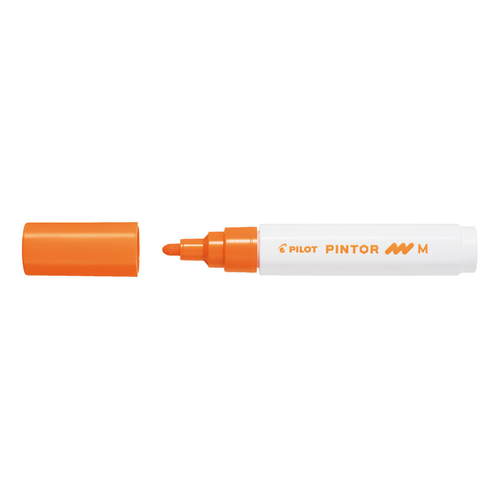 Marker cu vopsea Pilot Pintor M diverse culori 1.4 mm varf rotund orange