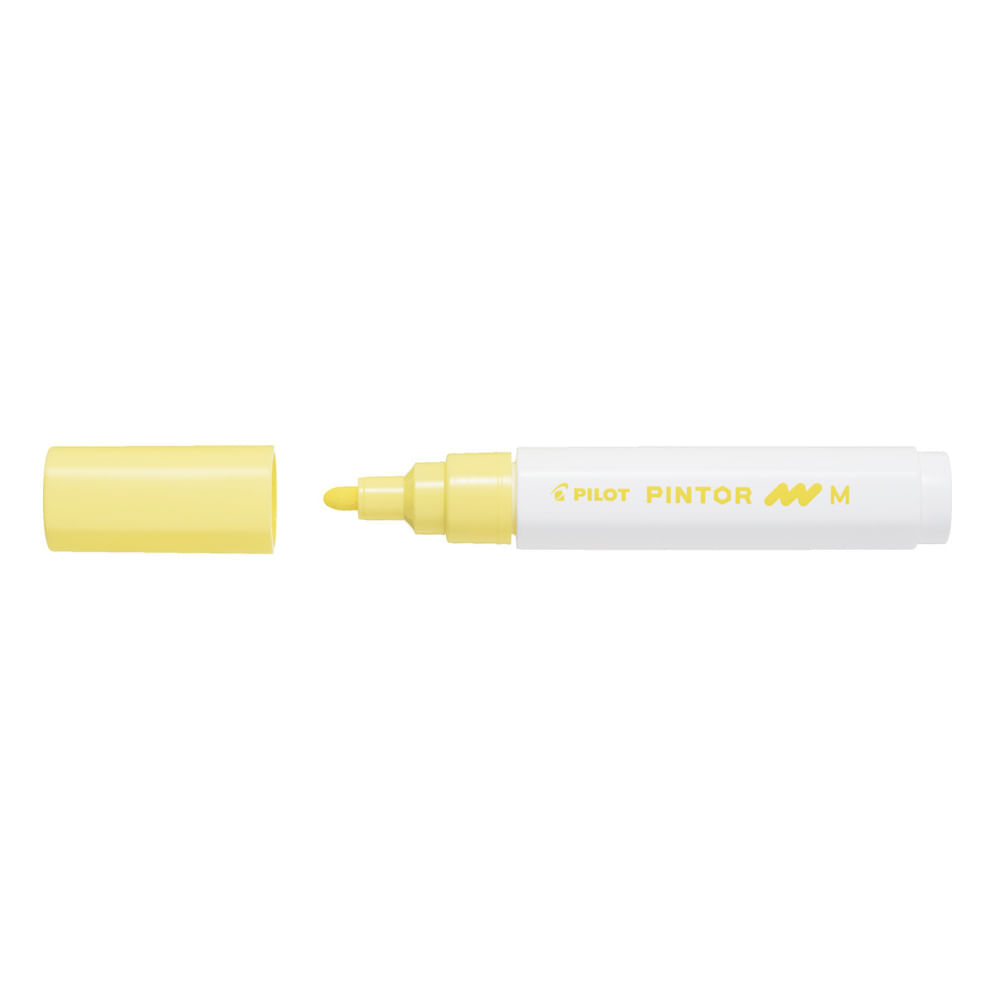 Marker cu vopsea Pilot Pintor Pastel M culori pastelate 1.4 mm varf rotund galben