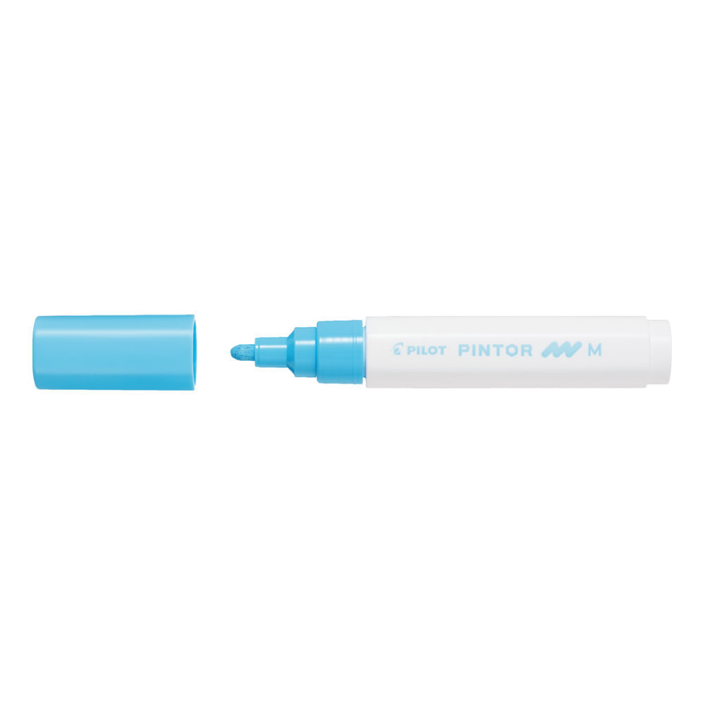 Marker cu vopsea Pilot Pintor Pastel M culori pastelate 1.4 mm varf rotund bleu