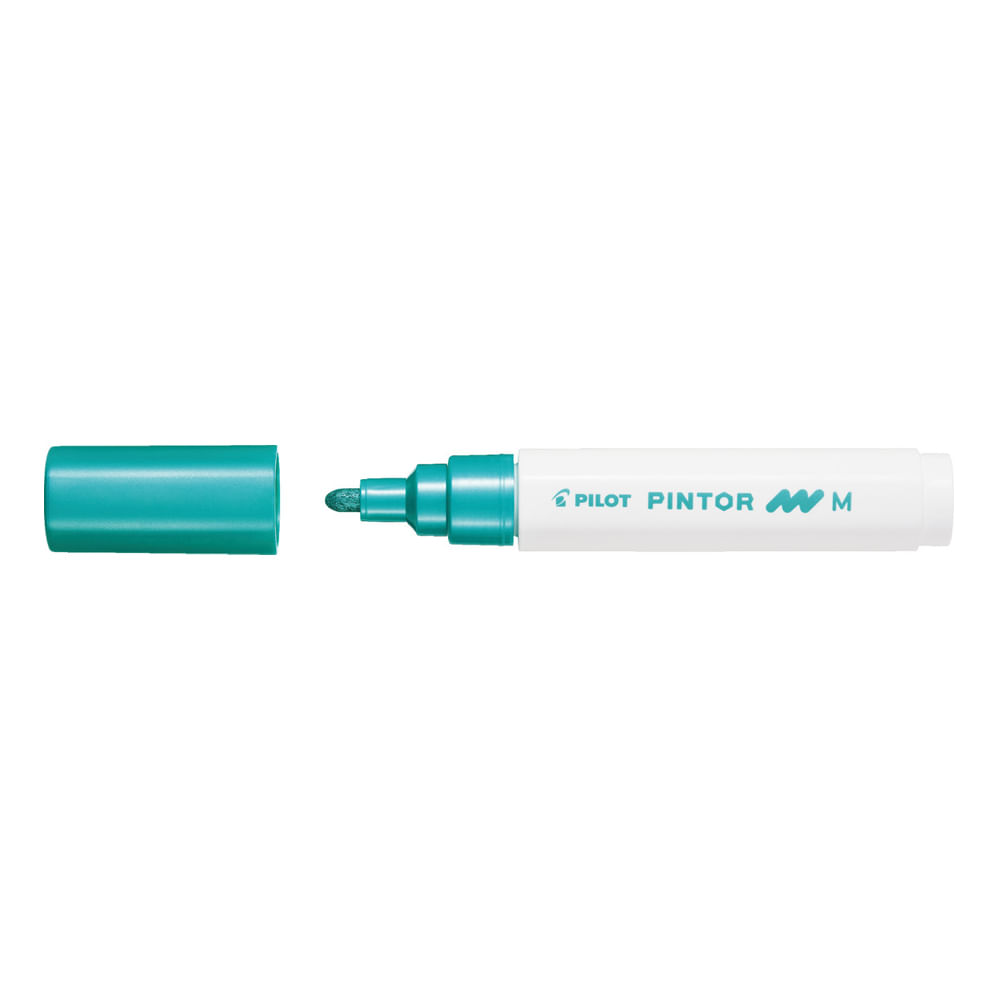 Marker cu vopsea Pilot Pintor Metalic M culori metalizate 1.4 mm varf rotund verde