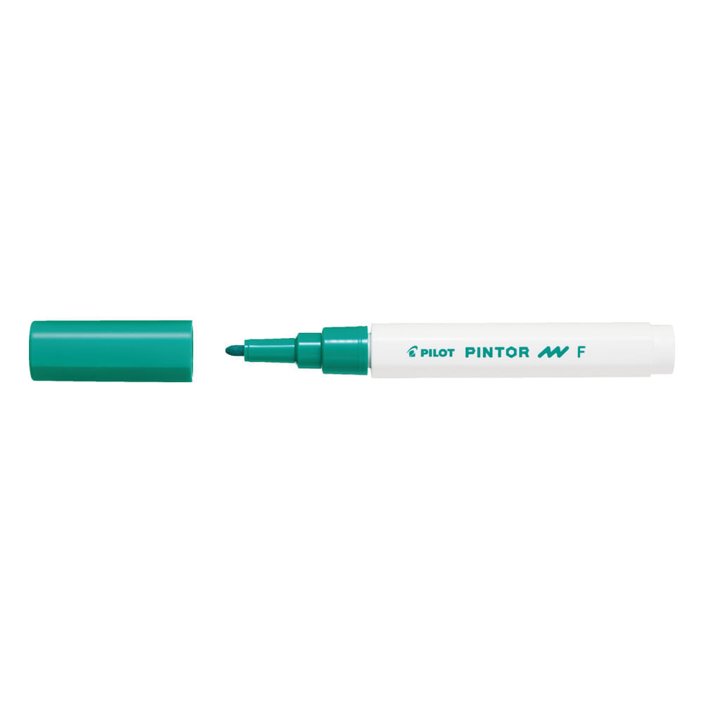 Marker cu vopsea Pilot Pintor F diverse culori 1 mm varf rotund verde