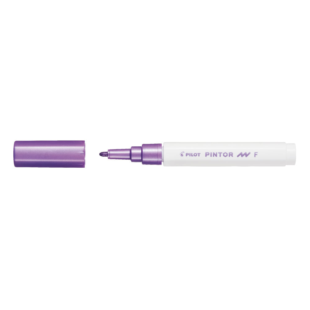 Marker cu vopsea Pilot Pintor Metalic F metalic 1 mm varf rotund Marker cu vopsea Pilot Pintor Metalic varf rotund 2.90 mm violet