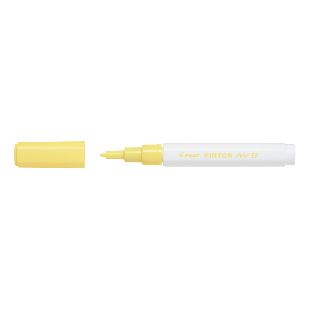 Marker cu vopsea Pilot Pintor Pastel EF culori pastelate 0.7 mm varf rotund galben