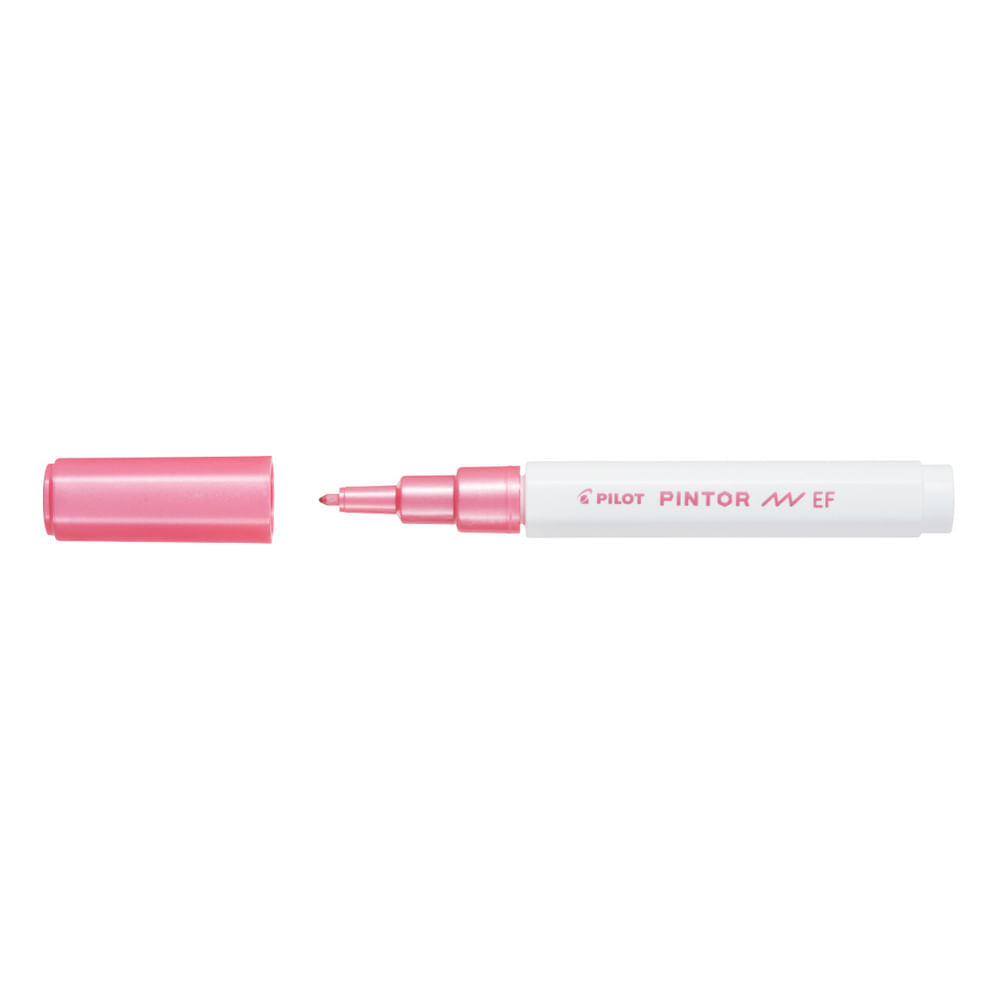 Marker cu vopsea Pilot Pintor Metalic EF culori metalizate 0.7 mm varf rotund roz