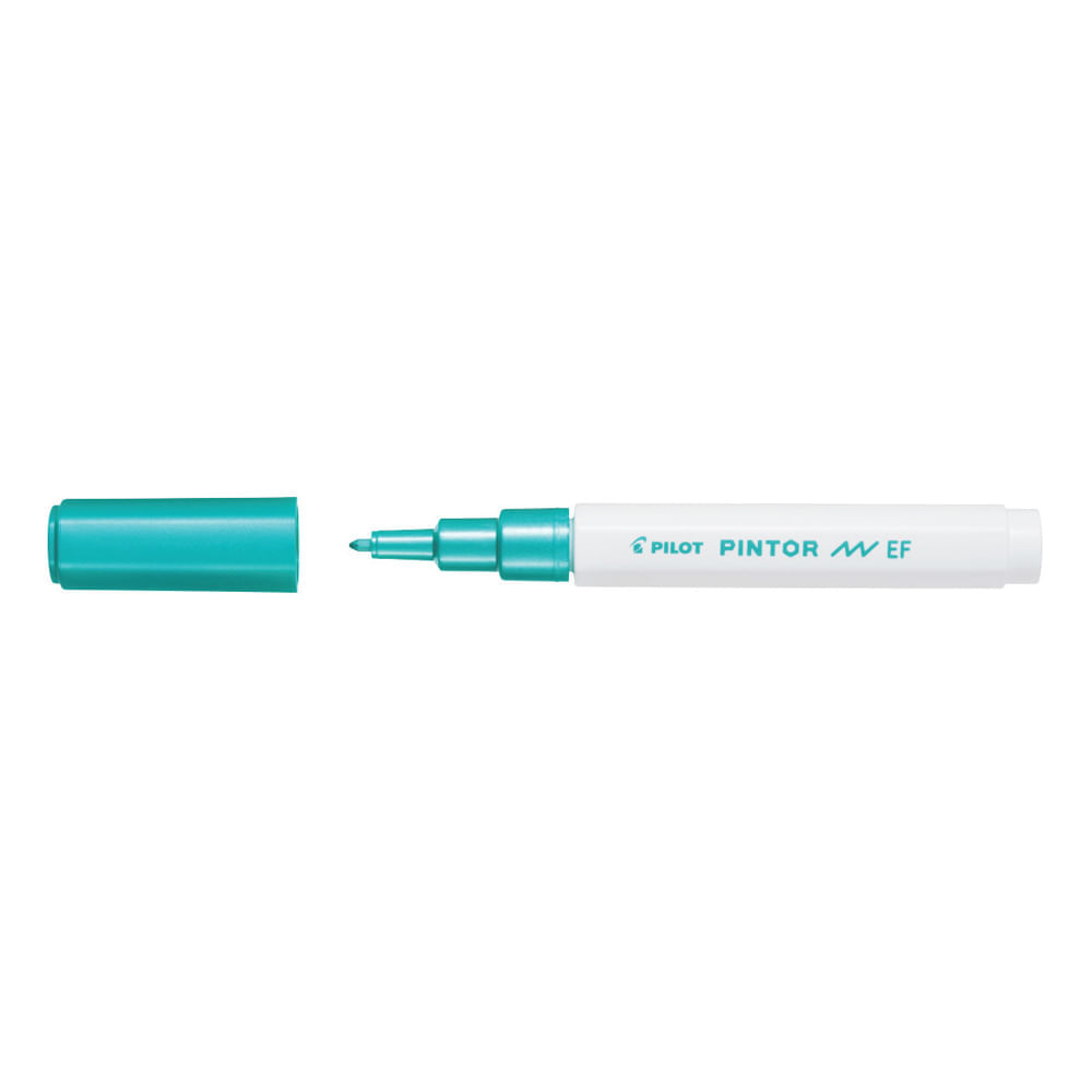 Marker cu vopsea Pilot Pintor Metalic EF culori metalizate 0.7 mm varf rotund verde