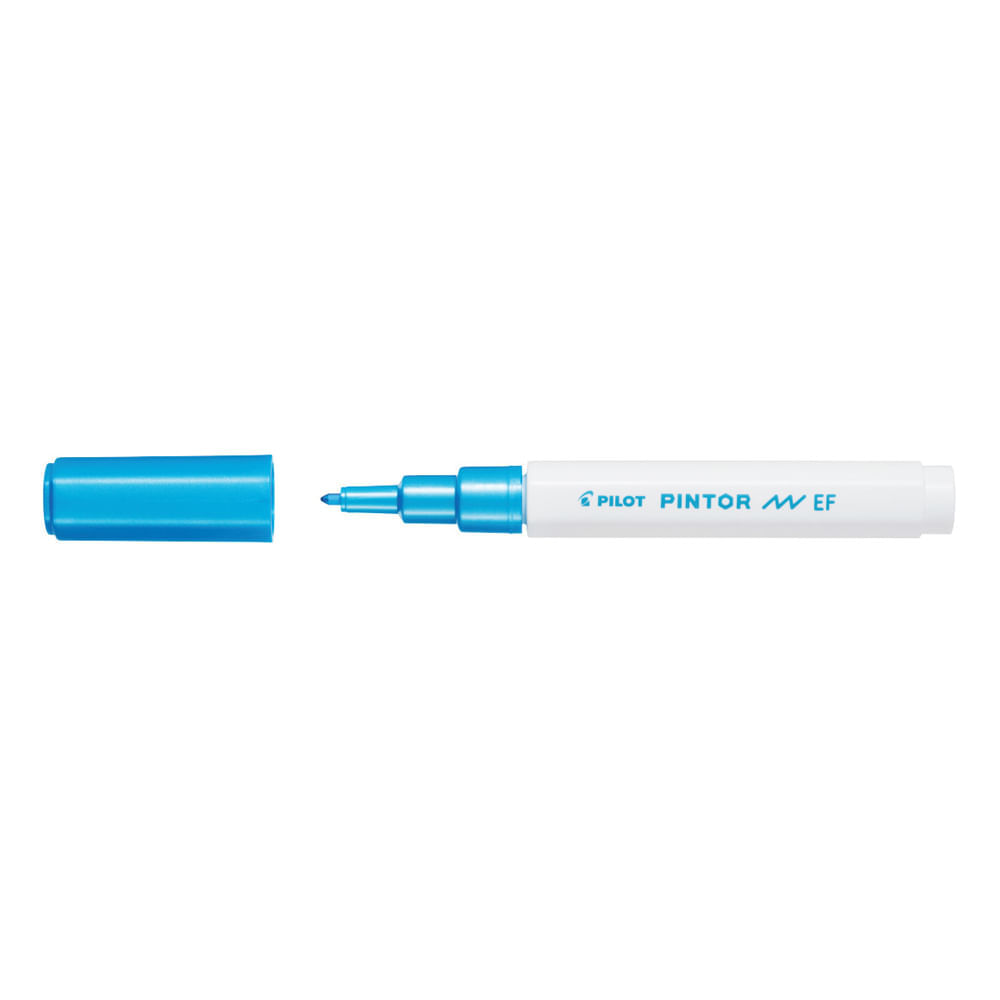 Marker cu vopsea Pilot Pintor Metalic EF culori metalizate 0.7 mm varf rotund albastru