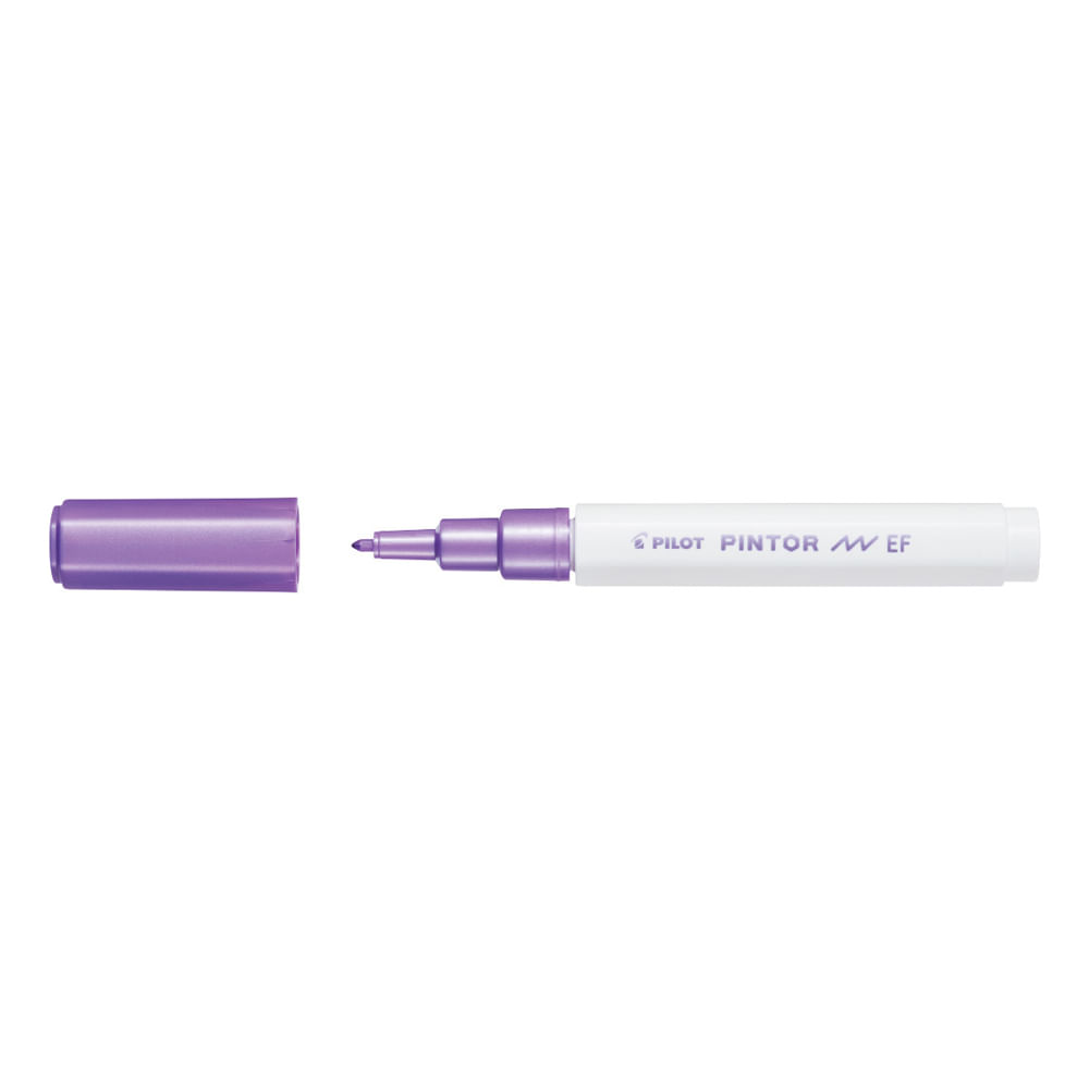 Marker cu vopsea Pilot Pintor Metalic EF culori metalizate 0.7 mm varf rotund violet