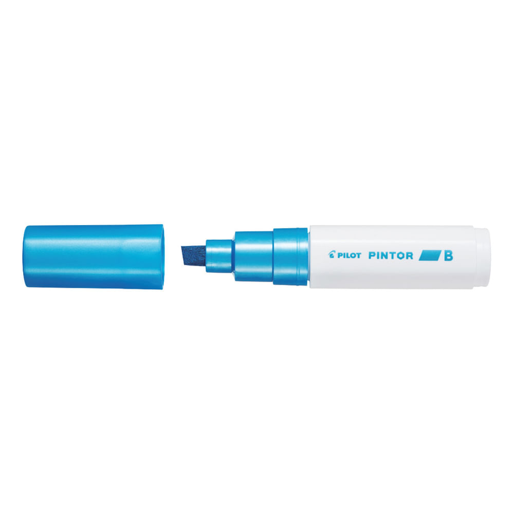 Marker cu vopsea Pilot Pintor Metalic B culori metalizate 8mm Marker cu vopsea Pilot Pintor Metalic varf tesit 8 mm albastru