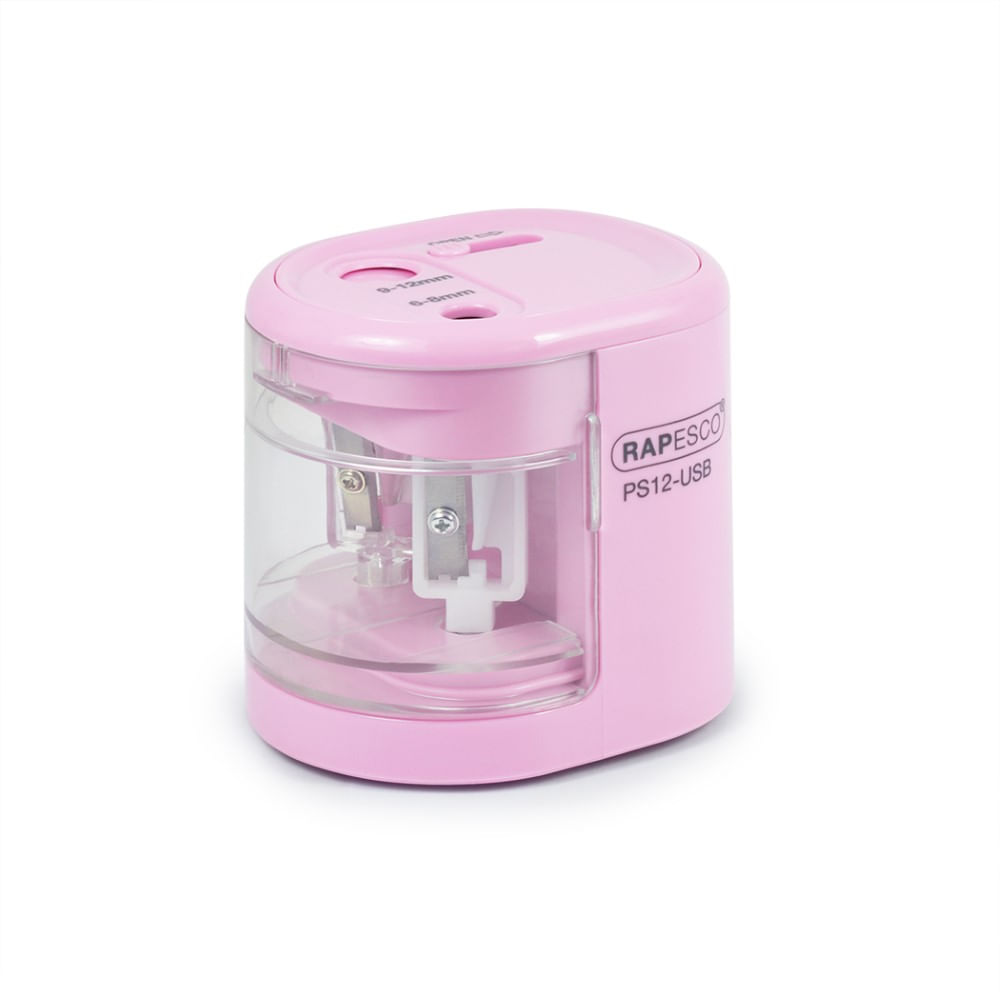 Ascutitoare electrica pt creioane 6-12 mm dubla roz Rapesco PS12 Ascutitoare electrica creioane 6-12 mm dubla roz Rapesco PS12