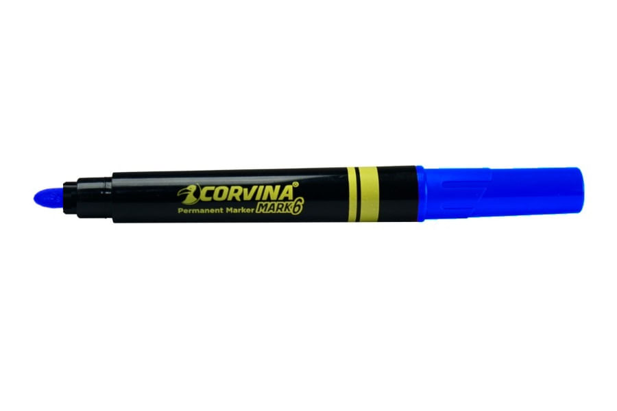 Marker permanent Corvina Mark, varf rotund, 2 - 4 mm, albastru