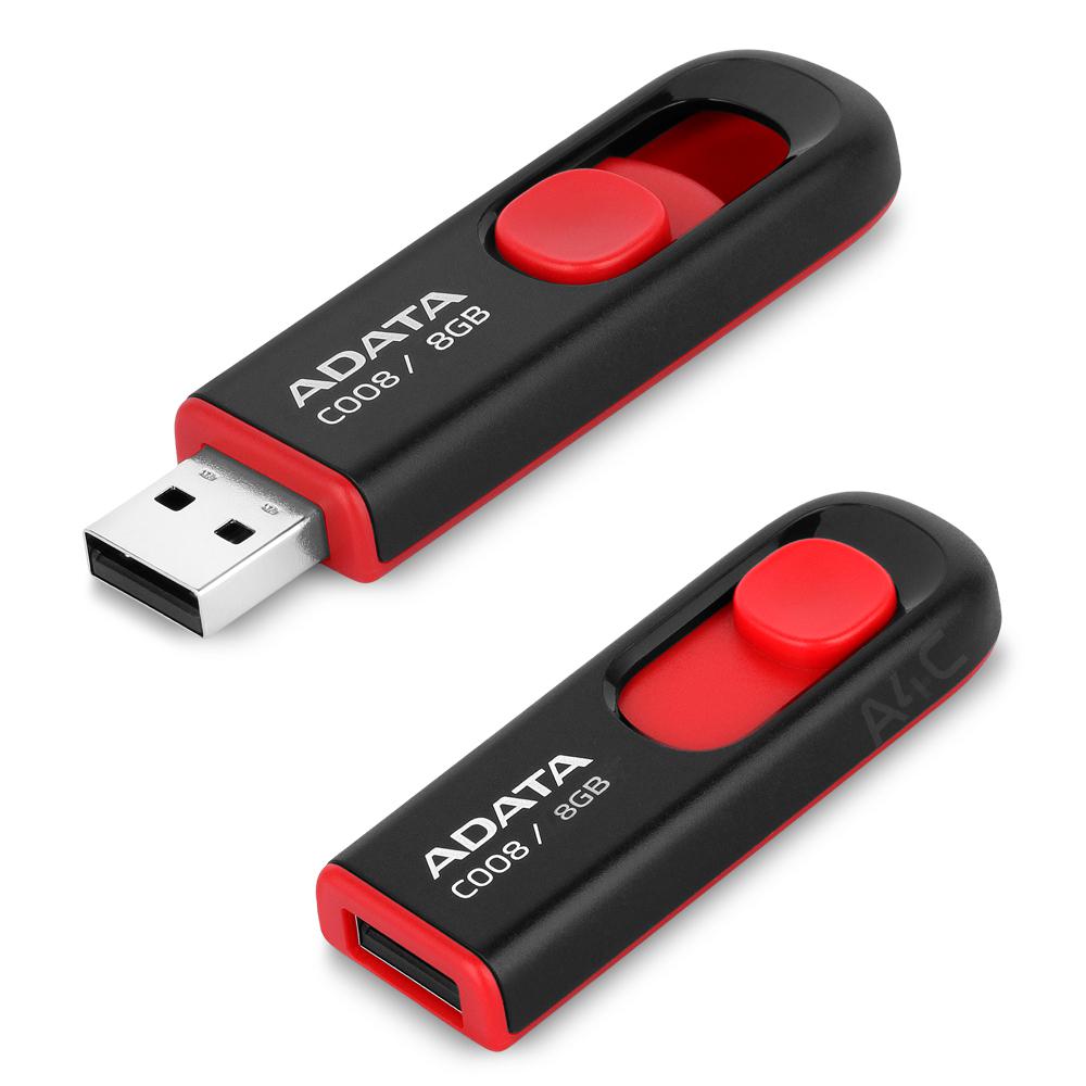 USB Flash Drive ADATA 4Gb, C008, USB2.0, negru