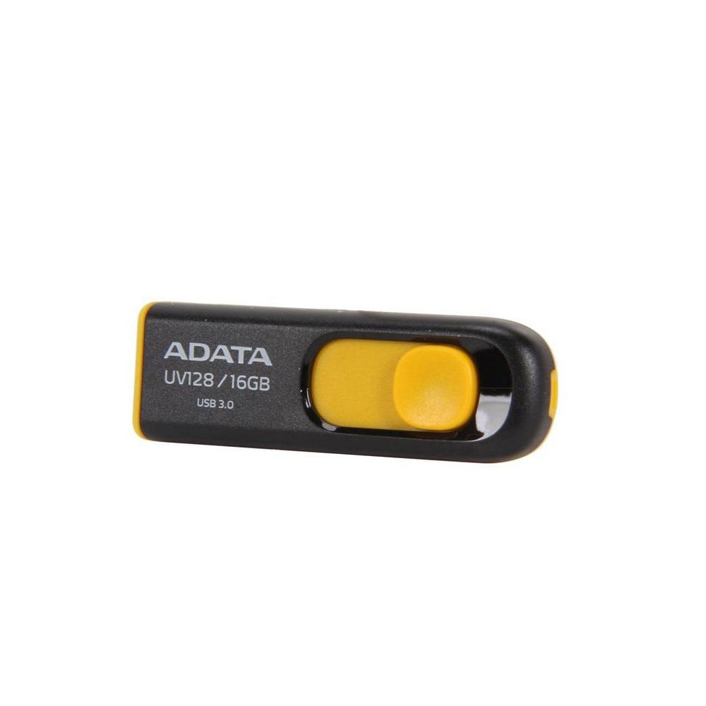 Usb flash drive adata 16gb, uv128, usb3.0, negru si galben
