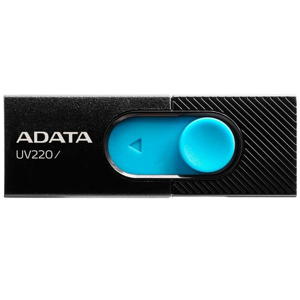 USB Flash Drive ADATA UV220 16Gb, black/blue retail, USB 2.0