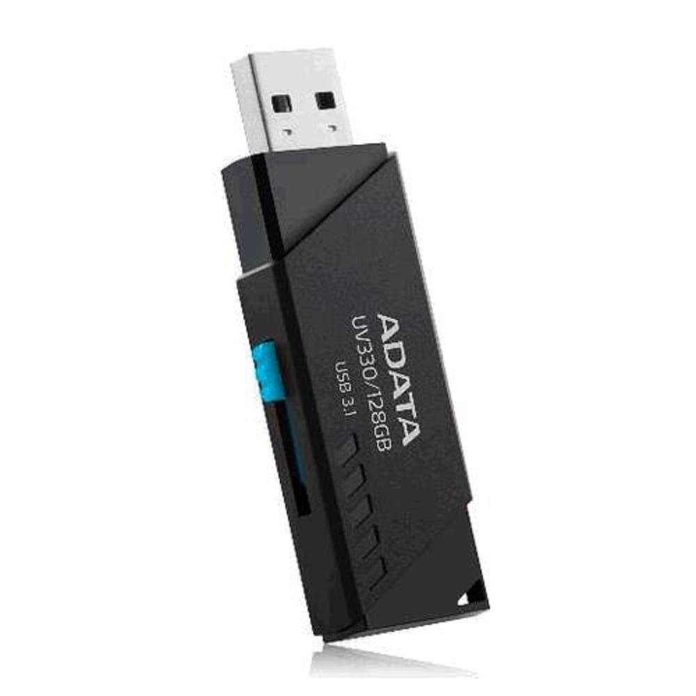 Usb flash drive adata 64gb, uv330, usb3.1, retractabil, negru