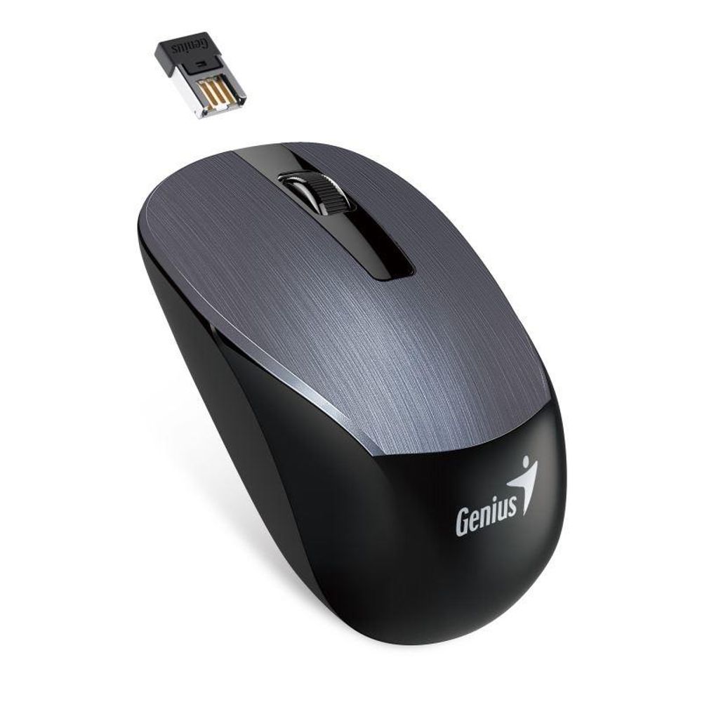 Mouse Genius wireless, optic, NX-7015, 800/1200/1600dpi, Iron grey Metallic