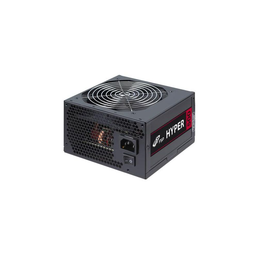 Sursa FSP HYPER Series HYPER 500, 500W, 80 Plus White, Eff. 85%, Active PFC, ATX12V v2.4, 1x120mm fan, neagra, retail