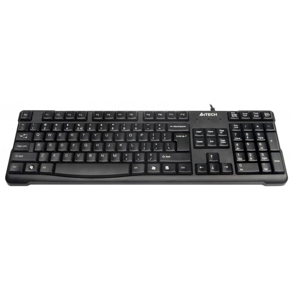 Tastatura A4Tech KR-750, cu fir, US layout, neagra, Natural_A Shape Key A4Tech imagine 2022