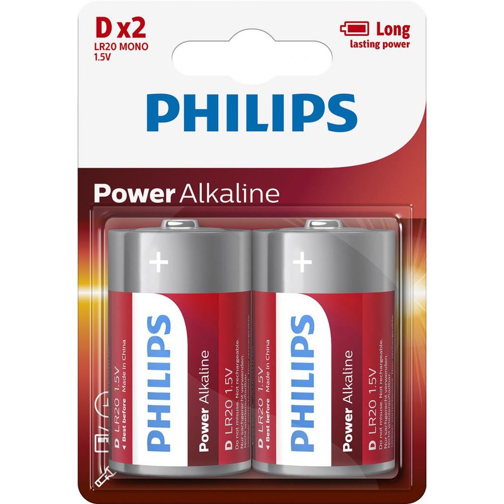 Philips Power Alkaline D 2-blister