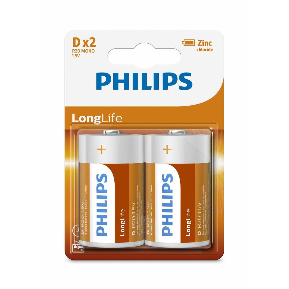Philips LongLife D 2-blister