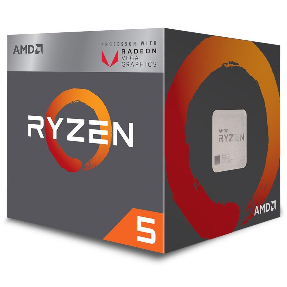 Procesor AMD Ryzen 5 2400G, YD2400C5FBBOX, 4 nuclee, 3.6GHz (3.9GHz Max Turbo), 6MB, AM4, 65W