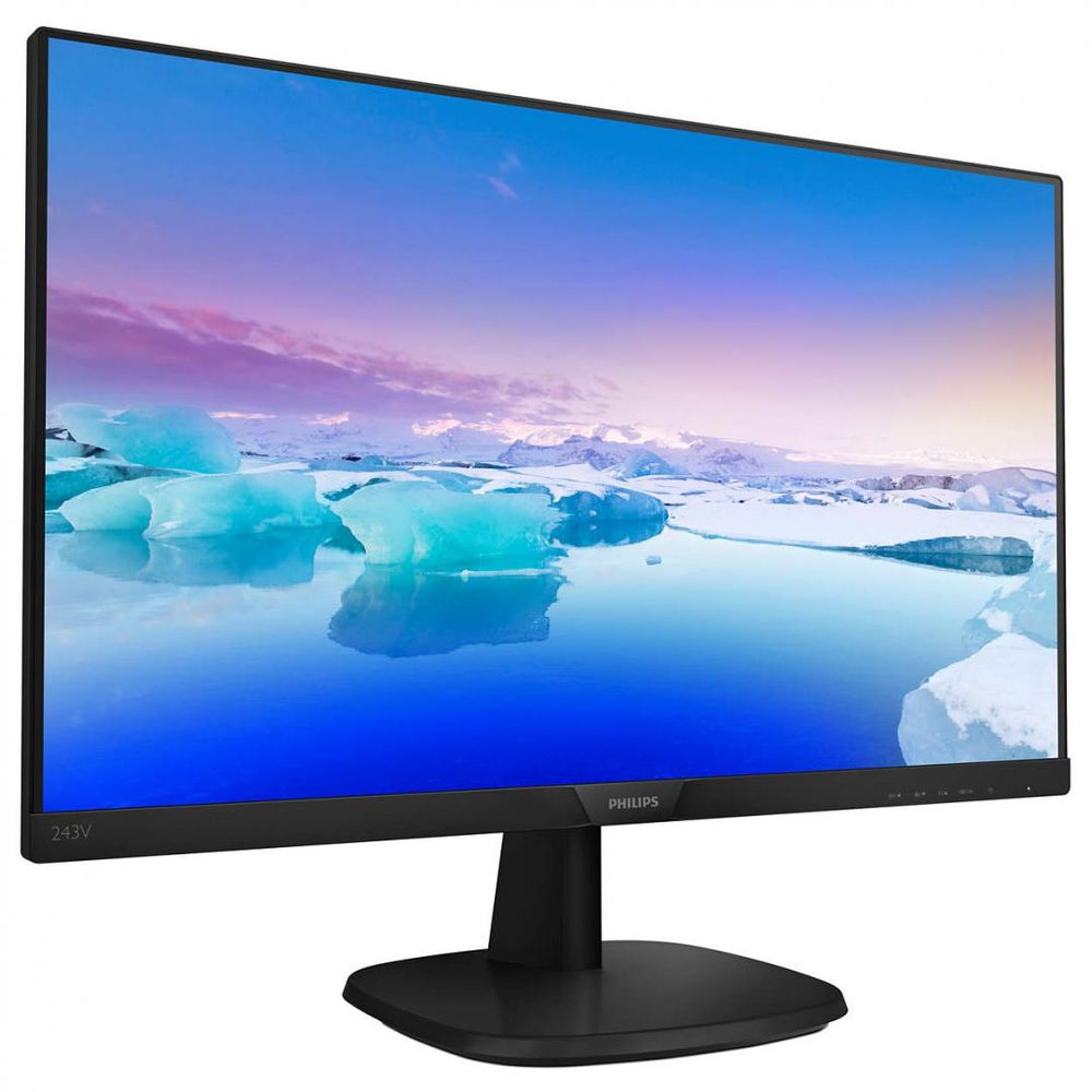 Monitor 23.8 PHILIPS 243V7QSB, FHD 1920*1080, IPS, 16:9, 60hz, WLED, 8 ms, 250 cd/m2, 10M:1/ 1000:1, 178/178, Flicker-free, low blue mode, VGA, DVI, Monitor 23.8