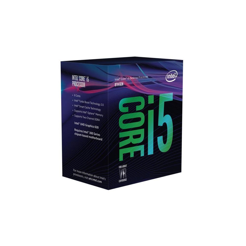 IN CPU Core i5-8400 Coffee Lake, BX80684I58400, LGA 1151, 9MB Cache, 6 cores, 2.8GHz up to 4.00 GHz, Max Memory Size: 64 GB, Dual Memory Channel: