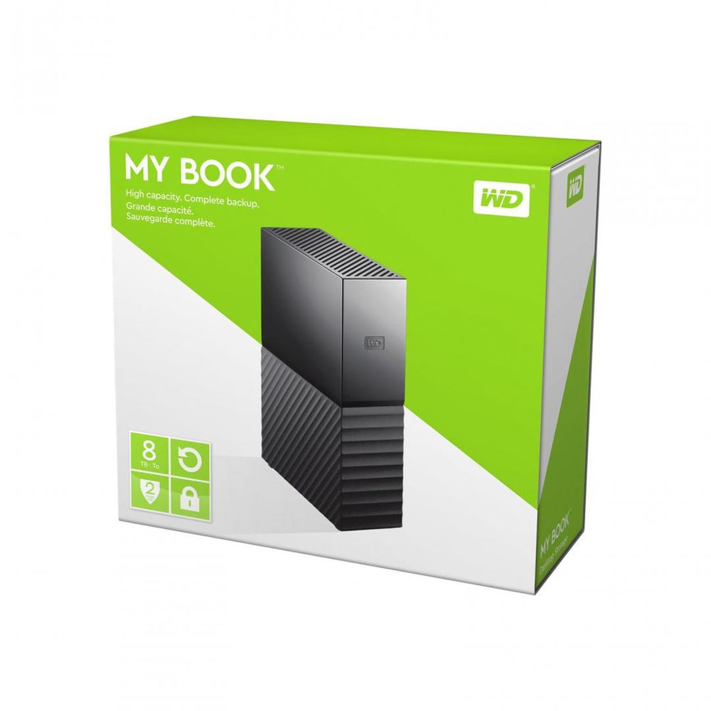 HDD extern WD, 8Tb, My Book, 3.5, USB 3.0, WD Backup software and Time , quick install guide, Negru HDD extern WD, 8Tb, My Book, 3.5