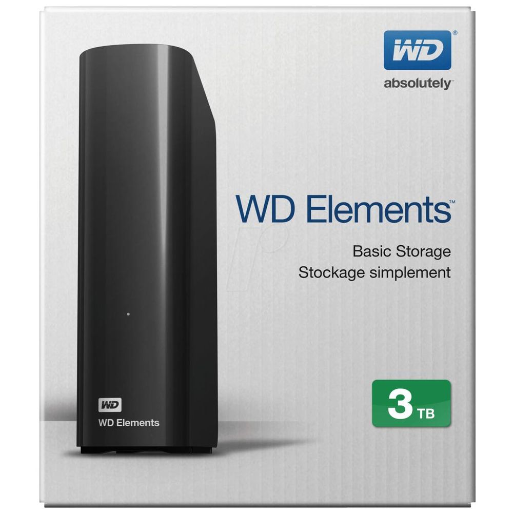 Hdd extern wd, 3tb, elements, 3.5
