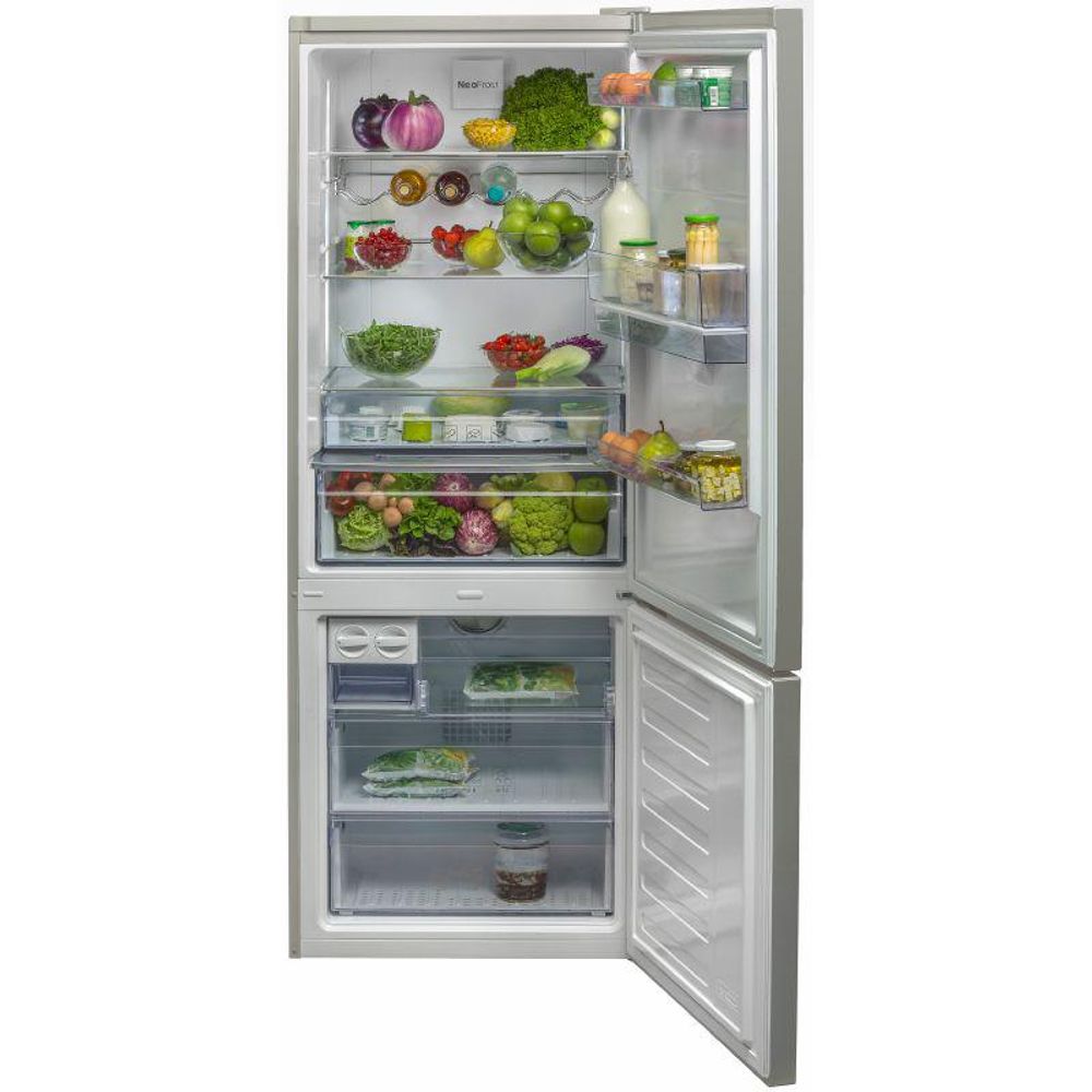 Combina frigorifica beko rcne520e20dzm, 2 usi, clasa eficienta energetica a+, volum net total 450l, volum net racitor 326l, volum net congelator