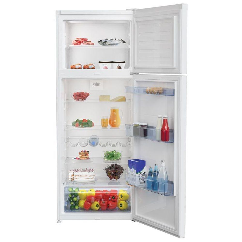 Frigider beko rdse465k20w, 2 usi, clasa eficienta energetica a+, volum net total 437l, volum net racitor 322l, volum net congelator 115l, confortech