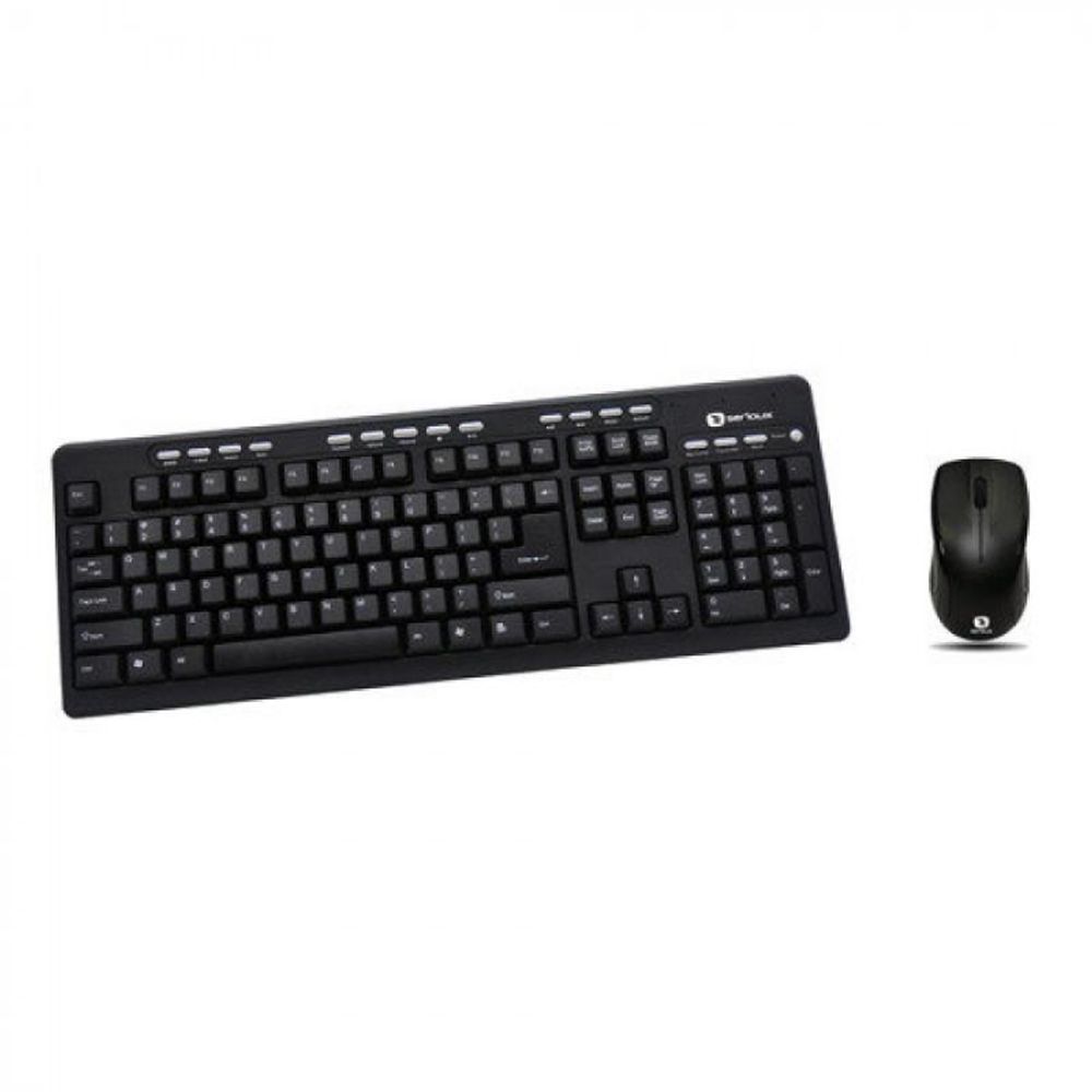 Kit tastatura + mouse Serioux MKM5500, cu fir, multimedia, negru, USB dacris.net imagine 2022 cartile.ro