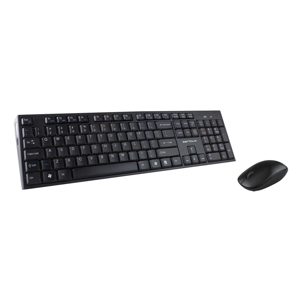 Kit tastatura + mouse Serioux NK9800WR, wireless 2.4GHz, US layout dacris.net poza 2021
