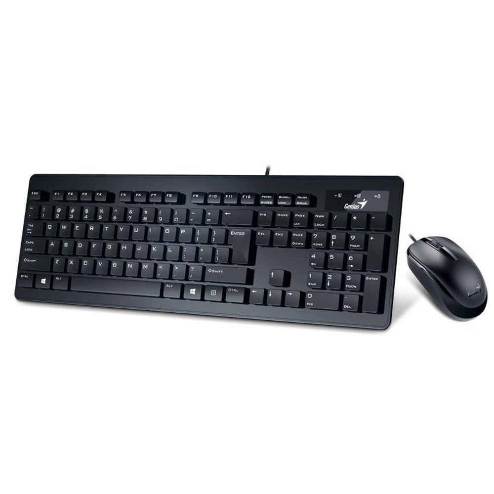 Kit tastatura + mouse Genius Slimstar C130, cu fir, negru, USB