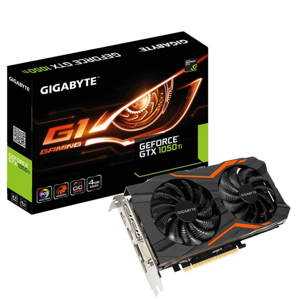 Placa video Gigabyte GeForce GTX 1050 Ti G1 Gaming 4G, N105TG1 GAMING- 4GD, PCI-E 3.0 x 16, 4GB GDDR5, 128 bit, DVI-D *1, HDMI-2.0b*3, Display