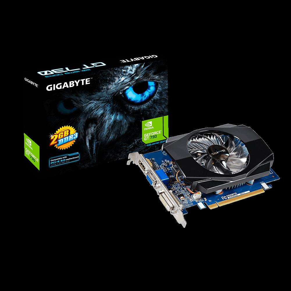 Placa video gigabyte nvidia geforce gv-n730d3-2gi, gt730, pci-e 2.0
