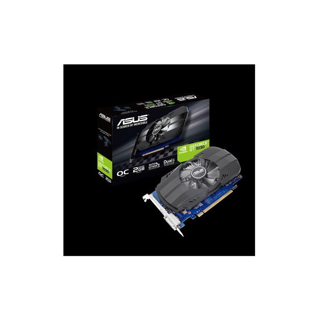 ASUS GEFORCE GT1030 2GB Phoenix OC, PH-GT1030-O2G, Base Clock/Boost Clock: TBD/TBD, Memory Clock: 1500Mhz, 2048MB GDDR5, 64-bit, PCI-Express 3.0 x16,