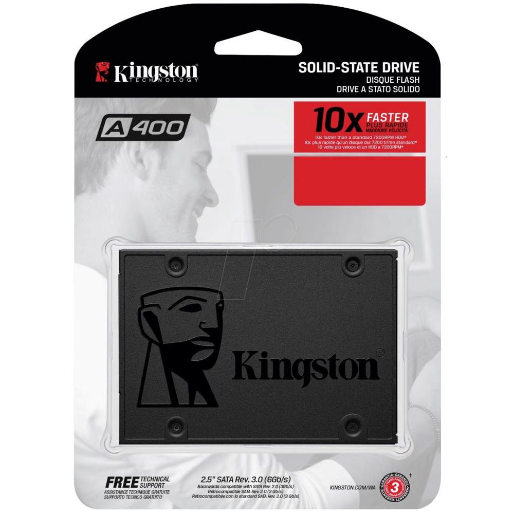 SSD Kingston, 480Gb, SSDNow A400, SATA 3.0, 7mm dacris.net poza 2021