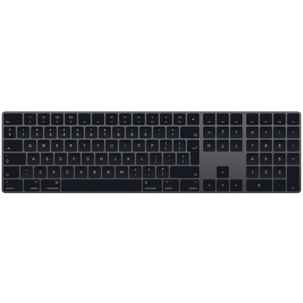 Tastatura Apple Wireless, Layout International, compatibila iPad, iMac si Mac cu Bluetooth, Culoare: neagra, Dimensiuni: 1.09 x 41.87 x 11.49cm