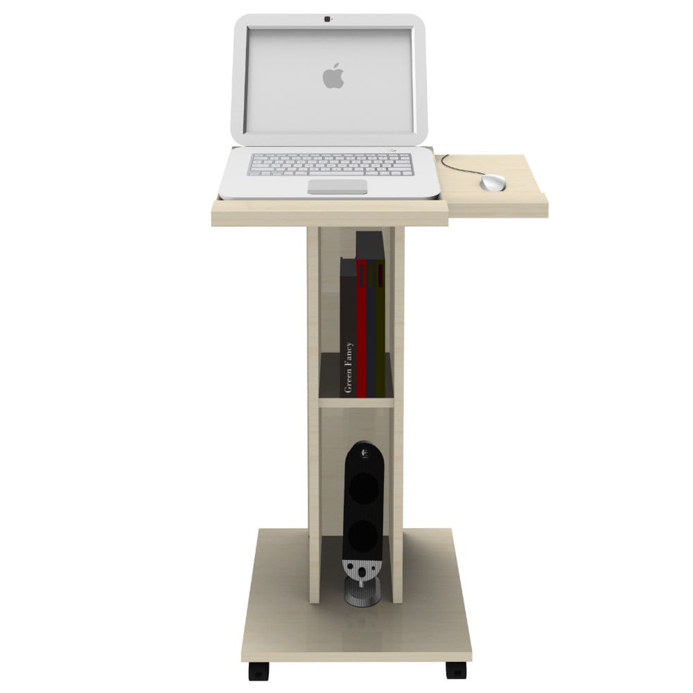 Pupitru mobil laptop, mesteacan