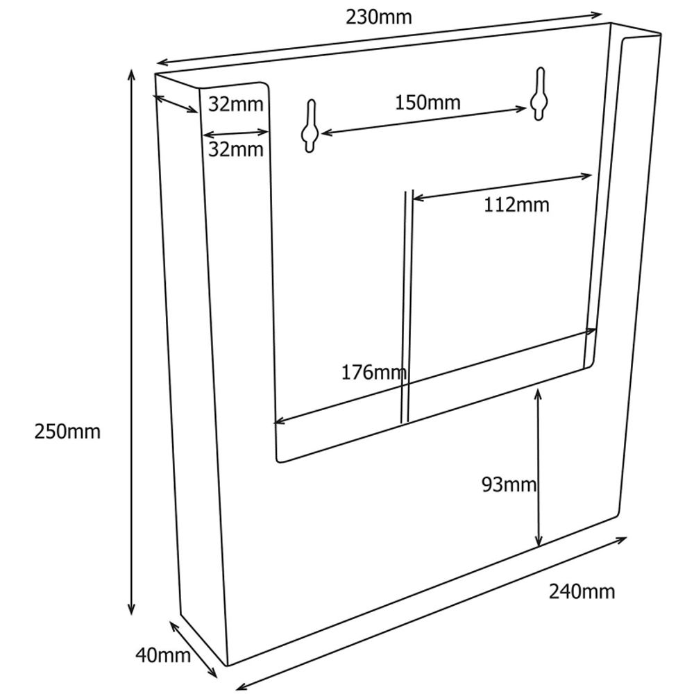 Display pentru perete, 2x1/3, a4, portret