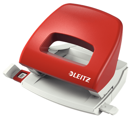 Perforator hartie 2 perforatii 16 coli plastic Leitz series 5038 Perforator plastic Leitz NeXXt Series 5038 16 coli rosu