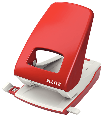 Perforator hartie 2 perforatii 40 coli metal Leitz series 5138 Perforator metalic Leitz NeXXt Series 5138 40 coli rosu