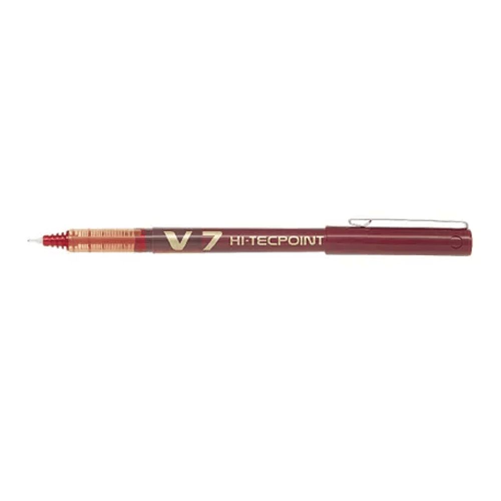 Roller pilot v7 hi-tecpoint, 0.7 mm, 12 bucati/cutie, rosu