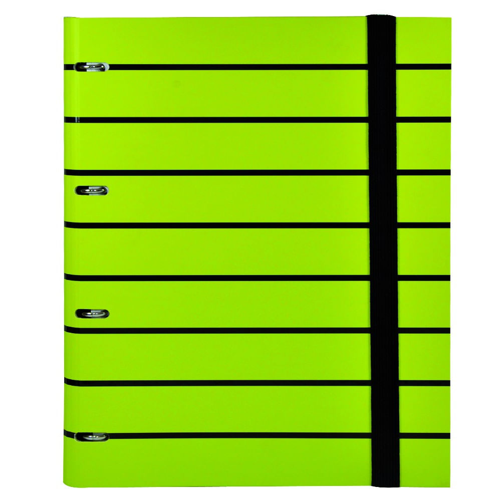 Caiet mecanic a4 senfort t-stripes, 4 inele, 120 coli, verde