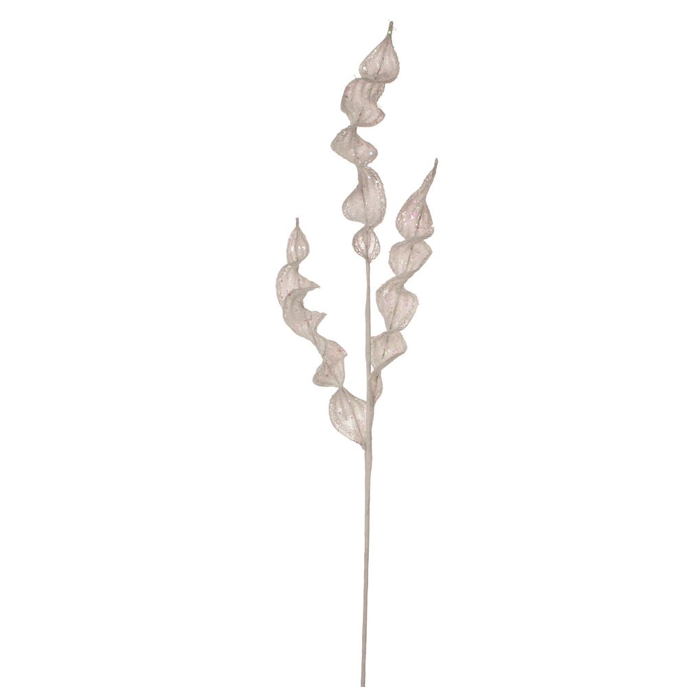 Decoratiune Edelman, frunze albe, 94cm dacris.net imagine 2022